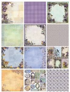 Pansy Notes 6x6 Patterned Cardstock VIP
